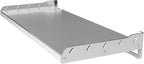 Stainless Steel Wall Mounted Microwave Oven Rack with Pot and Pan Holders Kitchen Storage Organizer for Electric Oven Space Saving Metal Shelving Rack for Cookware Storage.