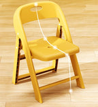 Foldable Plastic Chair with Backrest, Heavy Duty Stool 330lbs Capacity for Home Kitchen Office, Portable Folding Seat with Carry Handle & Non-Slip Pads, Secure Locking System for Camping Travel