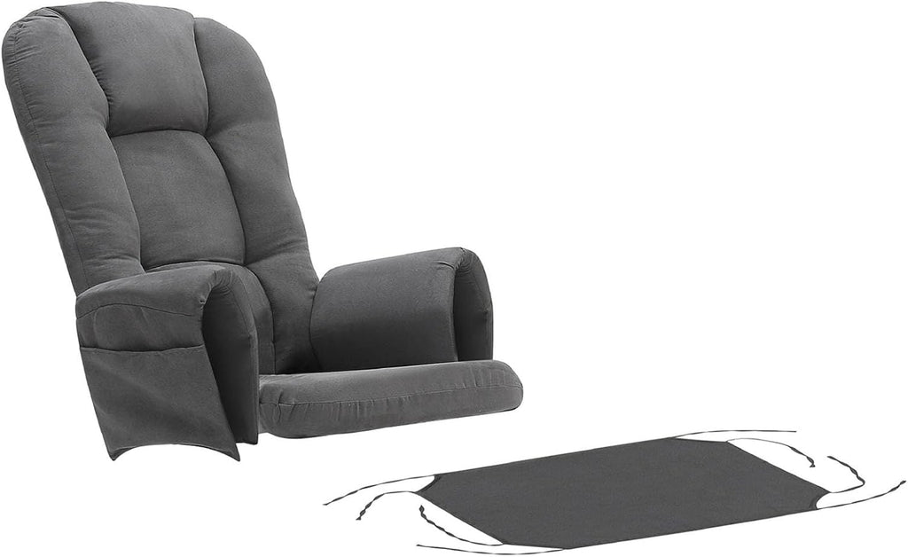 5 PCS Glider Rocker Replacement Cushions Set - Thickened Non-Slip & Washable Cushions with Ottoman Cover and Storage Pocket - Supportive for Glider Rockers & Nursery Comfort