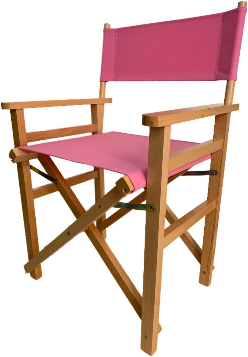 Directors Chair 20.86''L X 16.14" W Canvas Replacement Covers Kit for Directors Chairs,Movie Chair Replacement Canvas Seat and Back Oxford Cloth Cover for Home Director Chair (Pink)