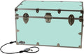 C&N Footlockers - XL Graduate Storage Trunk w/Cable Lock - Made in the USA - STEEL Footlocker for College Dorm Room & Summer Camp - 32 x 18 x 18.5 Inches (Mint)