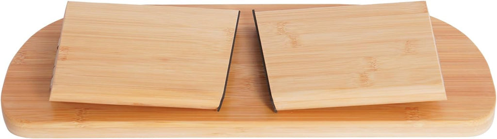 Folding Bamboo Kneeling Meditation Bench, 17.3 x 7.5 x 8.3in | Anti-Slip Feet, Capacity 396Lbs, Portable