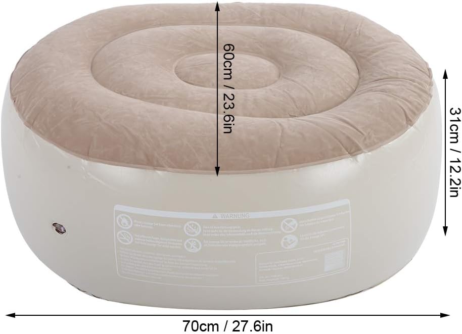 Inflatable Foot Stool PVC Air Inflatable Stool Ottoman Chair for Dorm or Outdoor Camping or Sports