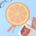 4pcs Round Foldable Hand Fans,8.26Inches Fruit Style Handheld Folding Fan Portable Cooling Fans for Summer Events, Outdoor Travel, Festival Party Decorations,Watermelon + Orange + Kiwi + Lime