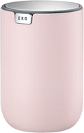 EKO Fandy 0.4 Gal/1.5L Mini Tabletop Trash Bin with Swing-Lid, Desktop Trash Can for Bathroom Countertop, Vanity, Coffee or Office, Small Garbage Bin (Pink)