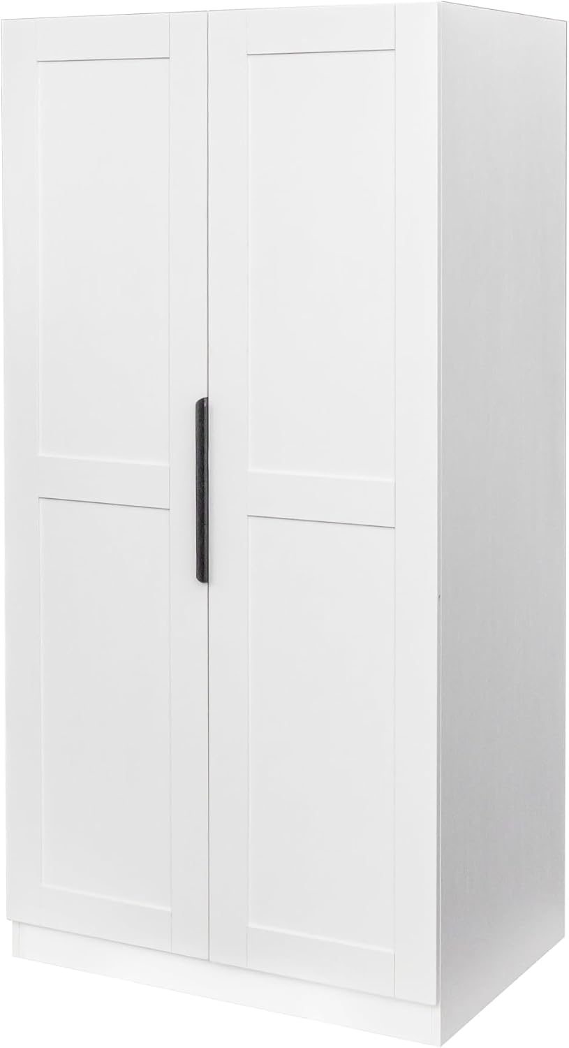 ZeHuoGe 62.99in Kitchen Pantry Cabinet, Freestanding Buffet Cupboards Sideboard with Doors & Shelves, Pantry Storage Cabinet for Kitchen, Living Room and Dinning Room (White)