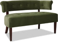 Jennifer Taylor Home Jared Roll Arm Upholstered Tufted Entryway Bench with Back Settee