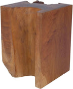 Rustic Stool Solid Teak Wood End Side Table, Small Wooden Stool, Plant Stand, Nightstand, Solid Teak Wood,-278