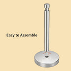 YUMORE Paper Towel Holder Countertop, Paper Towel Holder with Weighted Base Non Slip, Standing Paper Towel Roll Holder for Kitchen Bathroom, Stainles Steel (Chrome)
