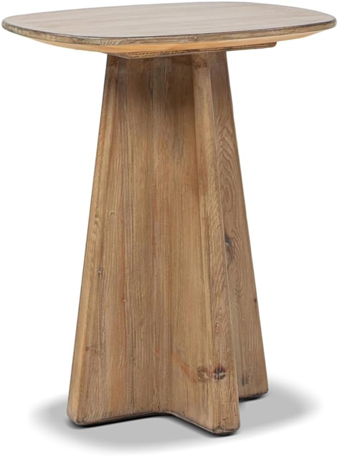 Jennifer Taylor Home Clarence 20" Reclaimed Pine Rectangular End Table, Antique Natural Brown Reclaimed Pine Wood