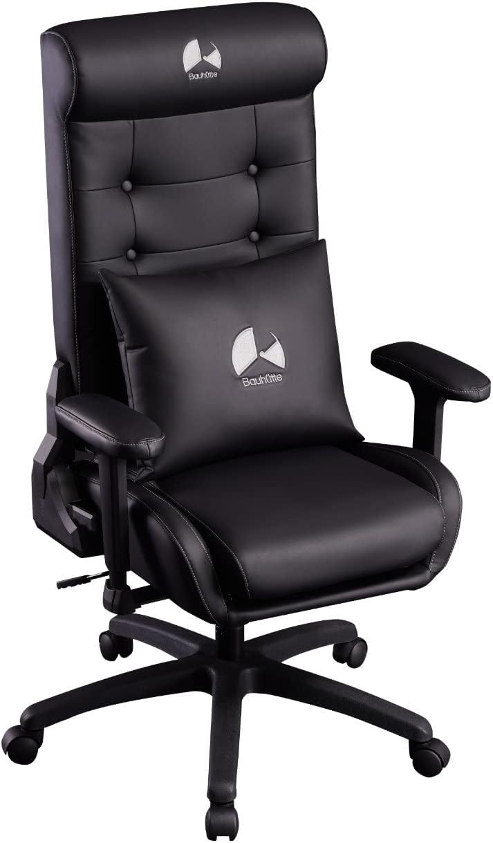 Bauhutte G-370PU-BK Gaming Sofa Chair 2, Black, PU Leather Type, Gaming Chair Like a Sofa, Standard