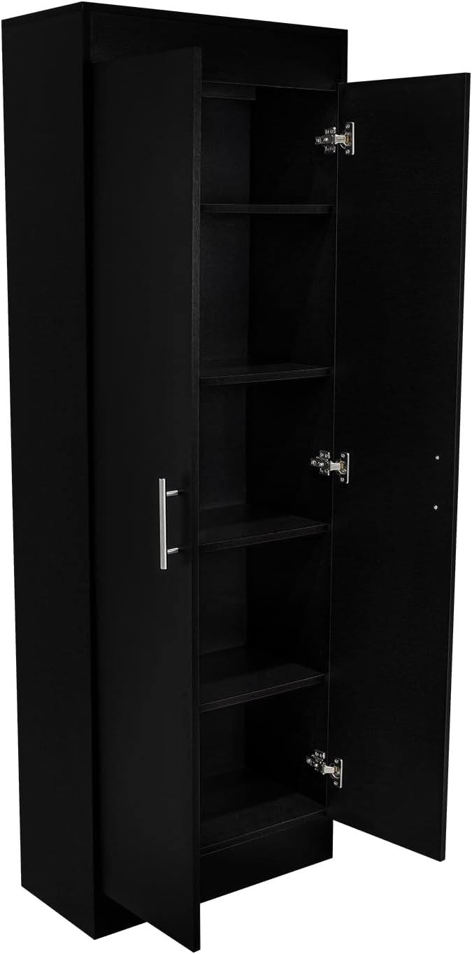 Tuhome Nepal Pantry Cabinet with Two-Door Vertical Storage, Five Spacious Interior Shelves, Easy-Access Handles, Space-Efficient Design for Organizing Groceries, Kitchenware and Everyday Essentials