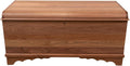 Rustic Red Door Co. Cedar Hope Chest with Waterfall Top, Amish Made Wooden Storage Trunk Box for Bedroom, Blanket, Clothes, Anti-Slam Hinges and Lock, 46", Walnut Wood, Natural Stain