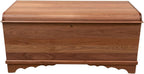 Rustic Red Door Co. Cedar Hope Chest with Waterfall Top, Amish Made Wooden Storage Trunk Box for Bedroom, Blanket, Clothes, Anti-Slam Hinges and Lock, 46", Walnut Wood, Natural Stain
