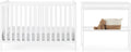 Delta Children Ruby 6-in-1 Convertible Crib & Changing Table 2-Piece Set - Greenguard Gold Certified, Bianca White