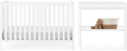 Delta Children Ruby 6-in-1 Convertible Crib & Changing Table 2-Piece Set - Greenguard Gold Certified, Bianca White