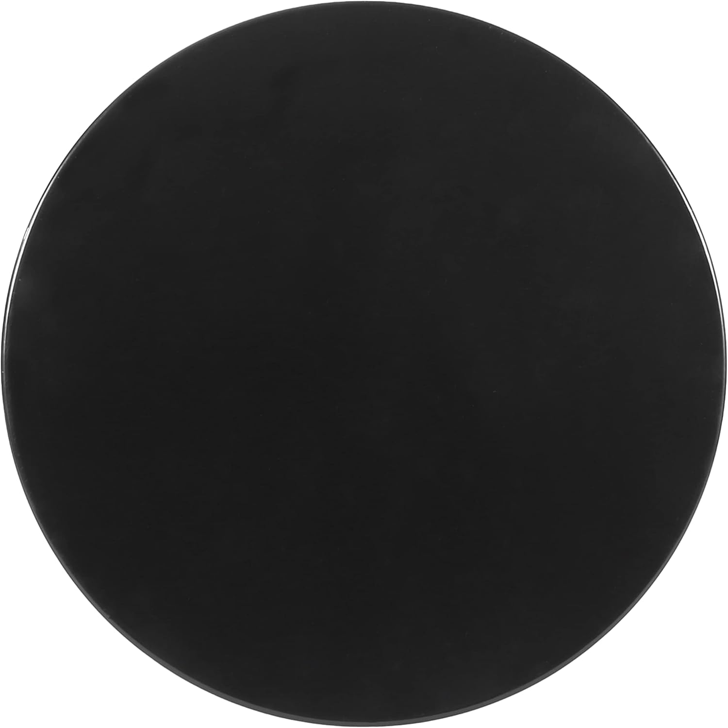 14" Powder-Coated Iron Bedside Table, Small Sofa Side Table with Cylindrical Shape, Small Sofa Couch Table with Circle Pattern for Indoor Outdoor use, Black