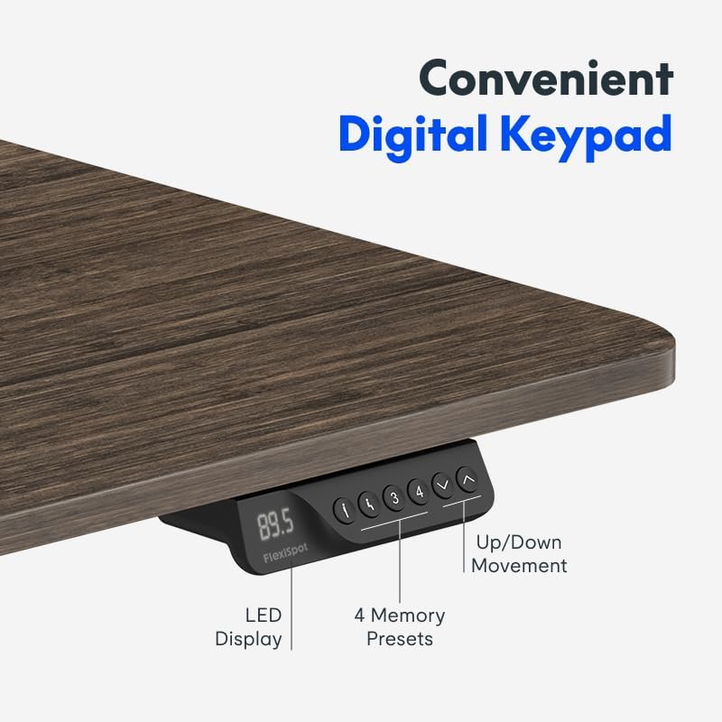 FLEXISPOT 71"x32" Large Dual Motor Electric Standing Desk, Black Walnut - 198 LBS Heavy-Duty Capacity, Ideal for Home Office, Creative Studio, or Multi-Monitor Setup