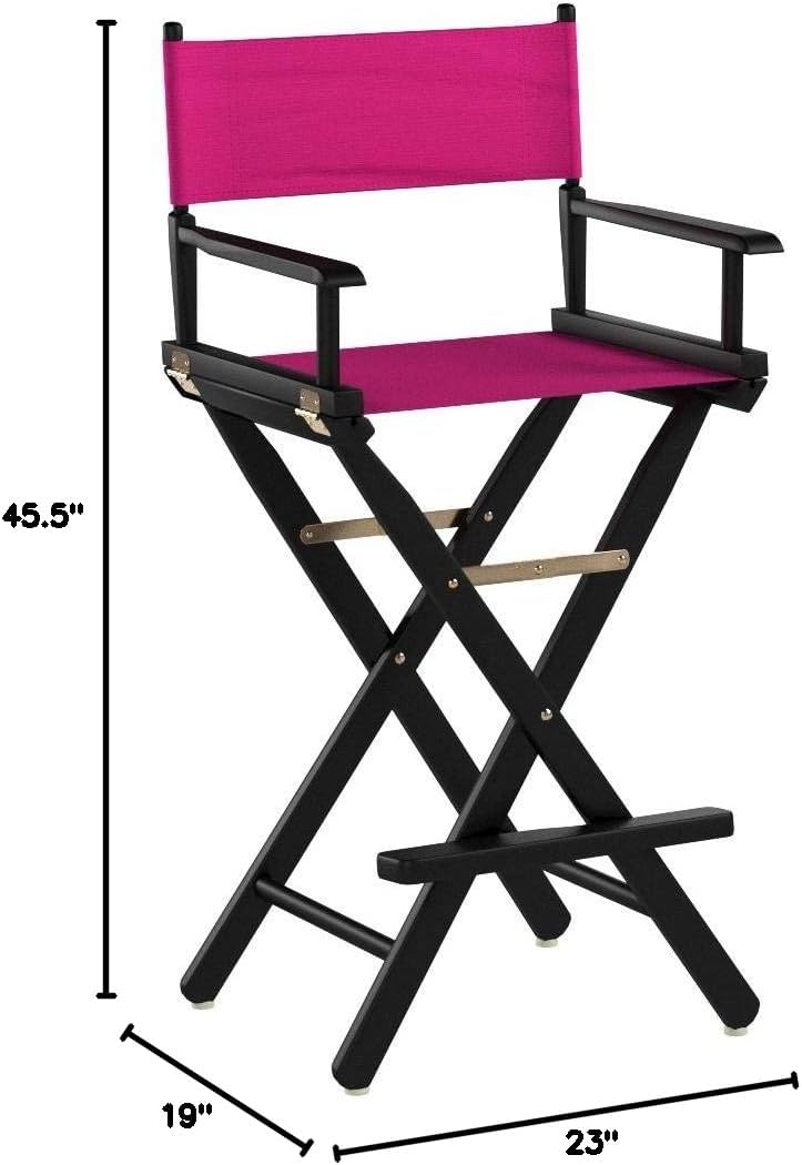 Casual Home 230-02/021-30 Director Chair 30" - Bar Height BlackFrame/Magenta Canvas