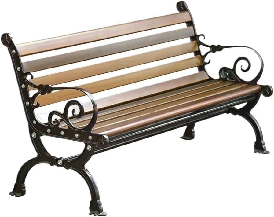 Garden Garden Outdoor Backrest Benche, Leisure Chair Cast Aluminium, Patioen Balcony Chair Seat(Medium)