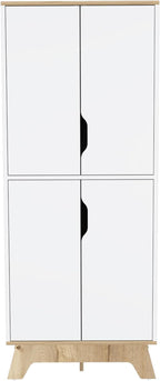 Rectangle Kitchen Pantry Light Oak and White,Buffet Kitchen Sideboard,for Kitchen,Dining Room,15.7 * 23.6 * 59.2