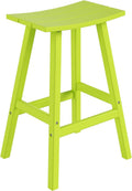 HDPE Laguna Contempo 29" Saddle Bar Stool, Lime