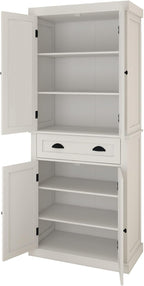 Modern Kitchen Pantry Storage Cabinet, 4 Doors and 2 Adjustable Shelves, for Dining Living Room,for Kitchen Home