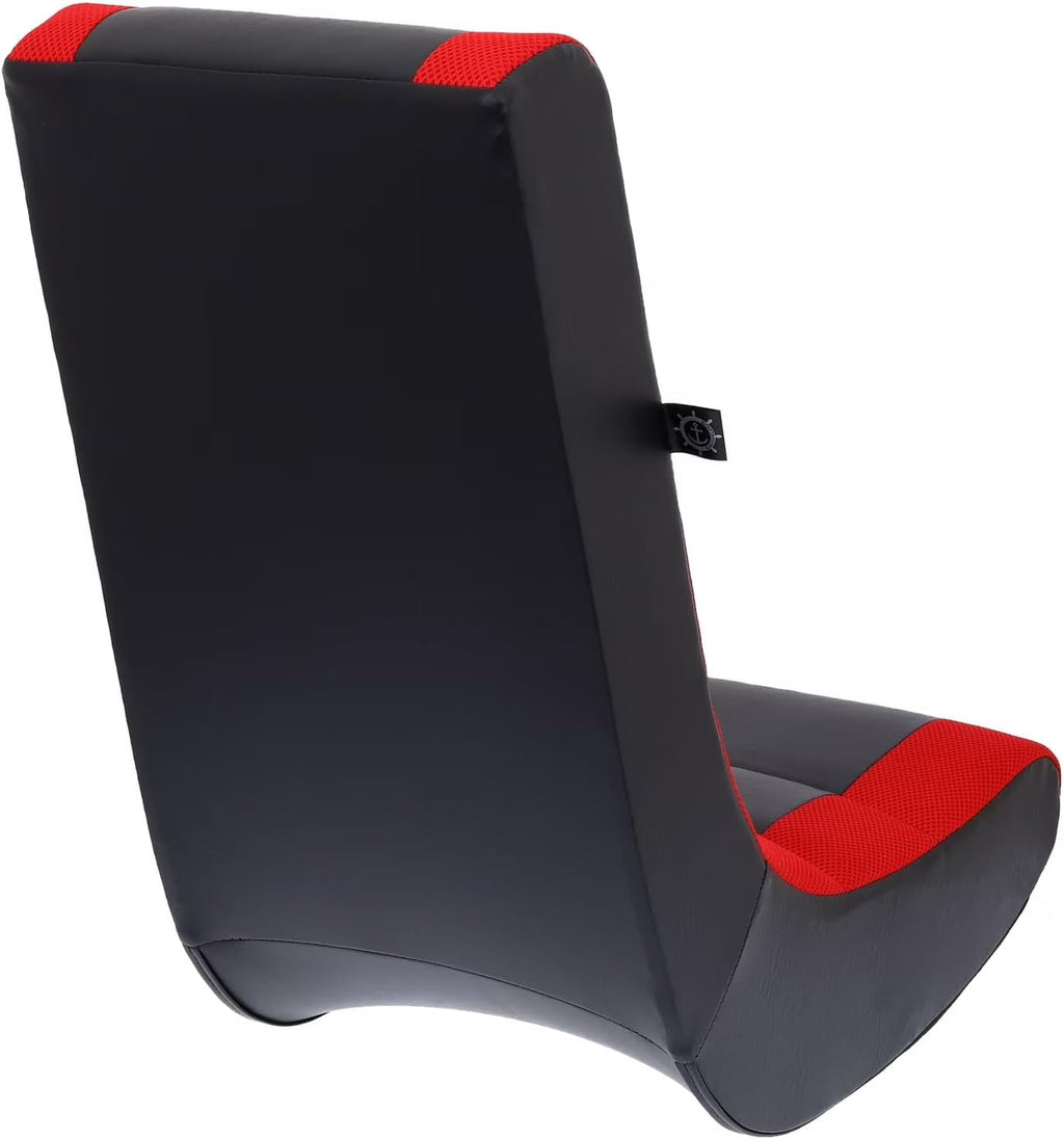 Kids Gaming Rocking Chair for Children & Teens, Ergonomic Floor Video Chair with PU Leather & Mesh, Lightweight Portable, No Assembly, Comfortable for Play, Reading, or Movies