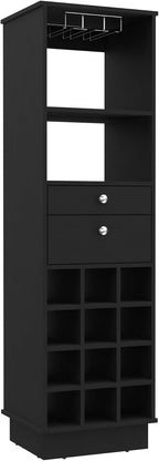 Classic Storage Cabinet with Two Drawers, Twelve Built-in Wine Rack Pantry Sideboard,for Kitchen Home