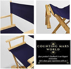 Counting Mars Stay Gent 2 Set Replacement Cover Canvas for Directors Chair, Navy, 20cm X 52cm + 52cm X 41cm