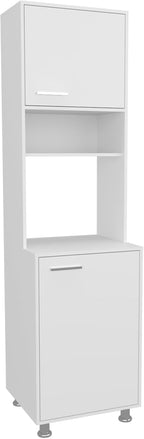 21.4" D*19.7" W*78.7" H Freestanding Kitchen Pantry with 3 Shelves, 2 Single Doors, Rectangular Storage Cabinet, Modern Minimalist, for Living Room, Dining Room, White