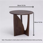 Wooden Round Side Table, Creative Small End Table for Small Spaces, Modern Night Stand, Accent Table Use in Living Room, Bedroom, Balcony(Natural)