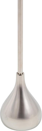 Kate and Laurel Hersi Decorative Modern Pedestal Drink Table, 7 x 7 x 20, Silver, Cast Aluminum Mini Table with Teardrop Base for Use as Small Plant Stand or Living Room Martini Table