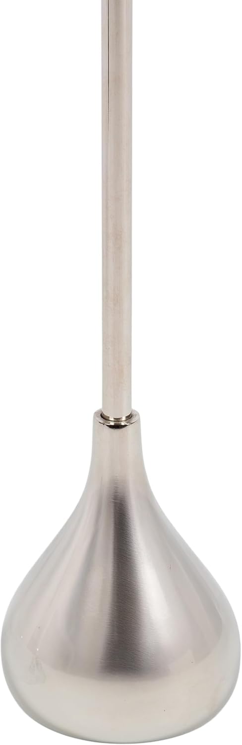 Kate and Laurel Hersi Decorative Modern Pedestal Drink Table, 7 x 7 x 20, Silver, Cast Aluminum Mini Table with Teardrop Base for Use as Small Plant Stand or Living Room Martini Table