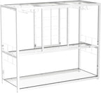 ASYA Wine Rack Table with Glass Holder, 3-Tier with Temered Glass Shelves, Modern Liquor Cabinet with Storage for Wine Bar, Living Room, Kitchen and Dining Room (Silver Finish)