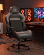 Fantasylab Big and Tall Gaming Chair 440LBS Heavy Duty High-Back Computer Chair with Memory Foam Lumbar Support, 4D Adjustable Armrests, Metal Base, Swivel & Recline for PC Gaming and Office