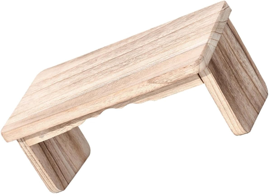 KALLORY Foldable Wooden Bench with Strong Load Capacity, Portable Stool for Home and Travel, Sturdy Household Stool and Prayer