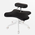 Cross Legged Chair with Wheels - Height Adjustable Kneeling Chair for Office, Home, Yoga, and Meditation (Svart)