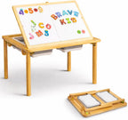 Montessori Sensory Table & Art Easel for Kids & Toddlers | Folding Extendable Legs & Storage Bins, Magnetic Boards & Tiles, Light Box Included | Space-Saving Indoor/Outdoor Play