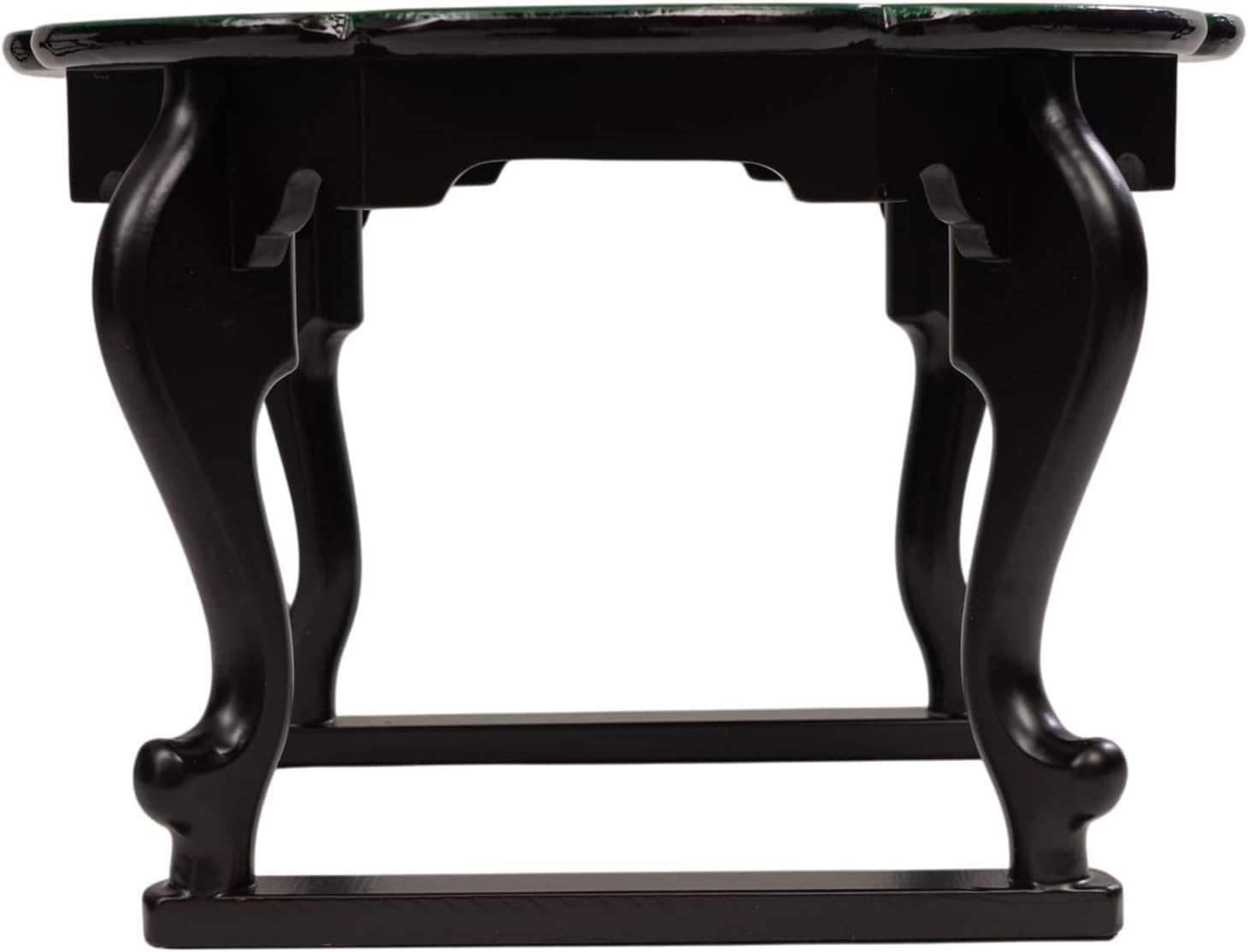 February Mountain Mother of Pearl Tray Table – Round Tea Table with Floral Butterfly Inlay, Small Decorative Side Table for Living Room, Home Decor Accent (Black)