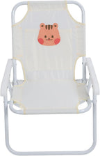 Gazaar Kids Beach Chair with Umbrella, Foldable Portable Camping Chair for Outdoor Activities, Lightweight Sturdy with Adjustable Sunshade (Squirrel)