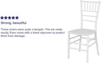 Flash Furniture 2 Pack HERCULES PREMIUM Series White Resin Stacking Chiavari Chair