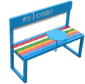 Benches, Rainbow Park Benches Outdoor Seating for Gym Mall Cafe(Blue)