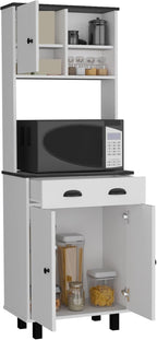 Pantry Sideboard Kitchen Cupboard with 2 Cabinets, 2 Open Shelves and Drawer, for Dining Room,for Kitchen Home