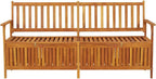 Solid Wood Outdoor Storage Bench, Wooden Deck Box with Seating & Armrest, Patio Organizer with Seat for Garden Porch Deck Backyard Poolside,-910