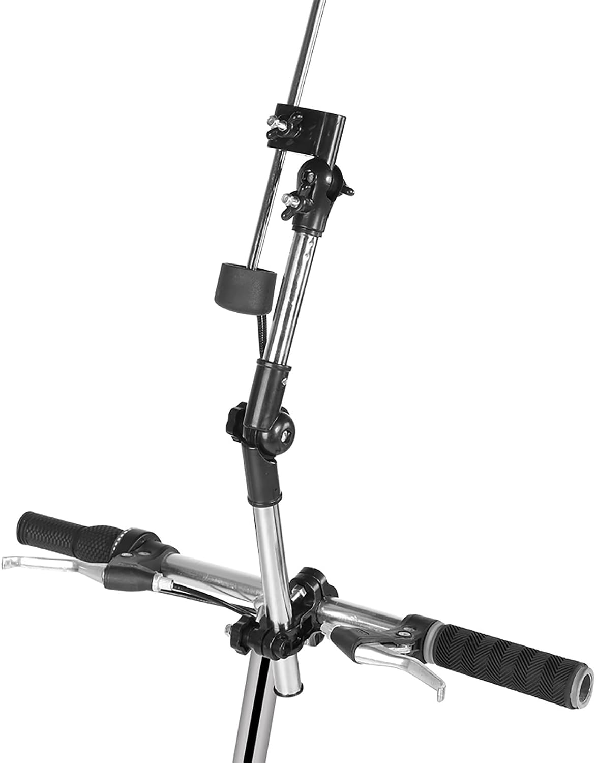 Adjustable Umbrella Stand 360 Rotatable Umbrella Holder for Wheelchair with Thickened Stainless Steel Pipe Up Down Telescopic Adjustment (Black)