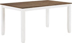 Lexicon Dining Table Set for 6 with Chairs, Wood 7 Piece Farmhouse Dining Room Table and Chairs Set of 6, Cross Back, Easy Assembly Seater for Indoor Home, Dinner, Kitchen, Cherry/White