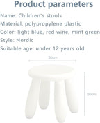 Kids Step Stool, Kindergarten Study Stools, Lightweight Footstools are Sturdy and Durable, Very Suitable for Use in The Kitchen, Bathroom and Bedroom (White)