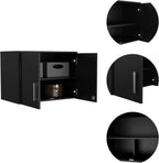 Farmhouse Pantry Storage Cabinet, Wall Cabinet Double Door, Three Internal Shelves,for Kitchen Home