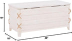 Linon Brosnan Rope Cedar Chest White